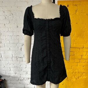 Gap Eyelet black mini dress